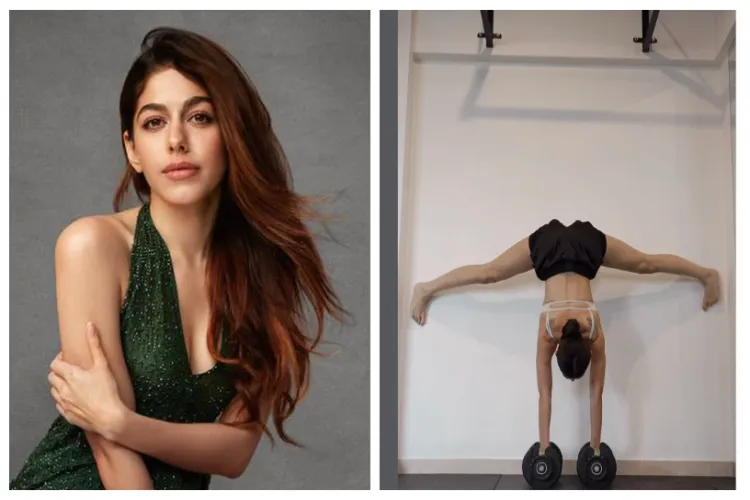 Alaya F memukau penggemar dengan latihan berdiri di tangan.