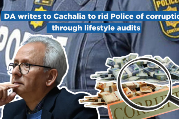 DA menulis surat kepada Cachalia untuk memberantas korupsi di kepolisian melalui audit gaya hidup.