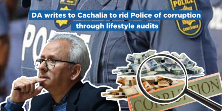 DA menulis surat kepada Cachalia untuk memberantas korupsi di kepolisian melalui audit gaya hidup.